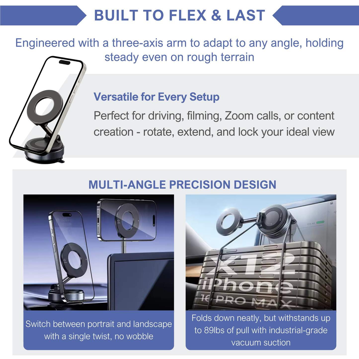 Locksyra™ AxisPro 360 Magnetic Vacuum Mount