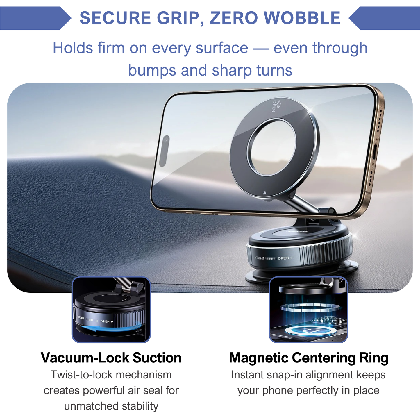 Locksyra™ AxisPro 360 Magnetic Vacuum Mount
