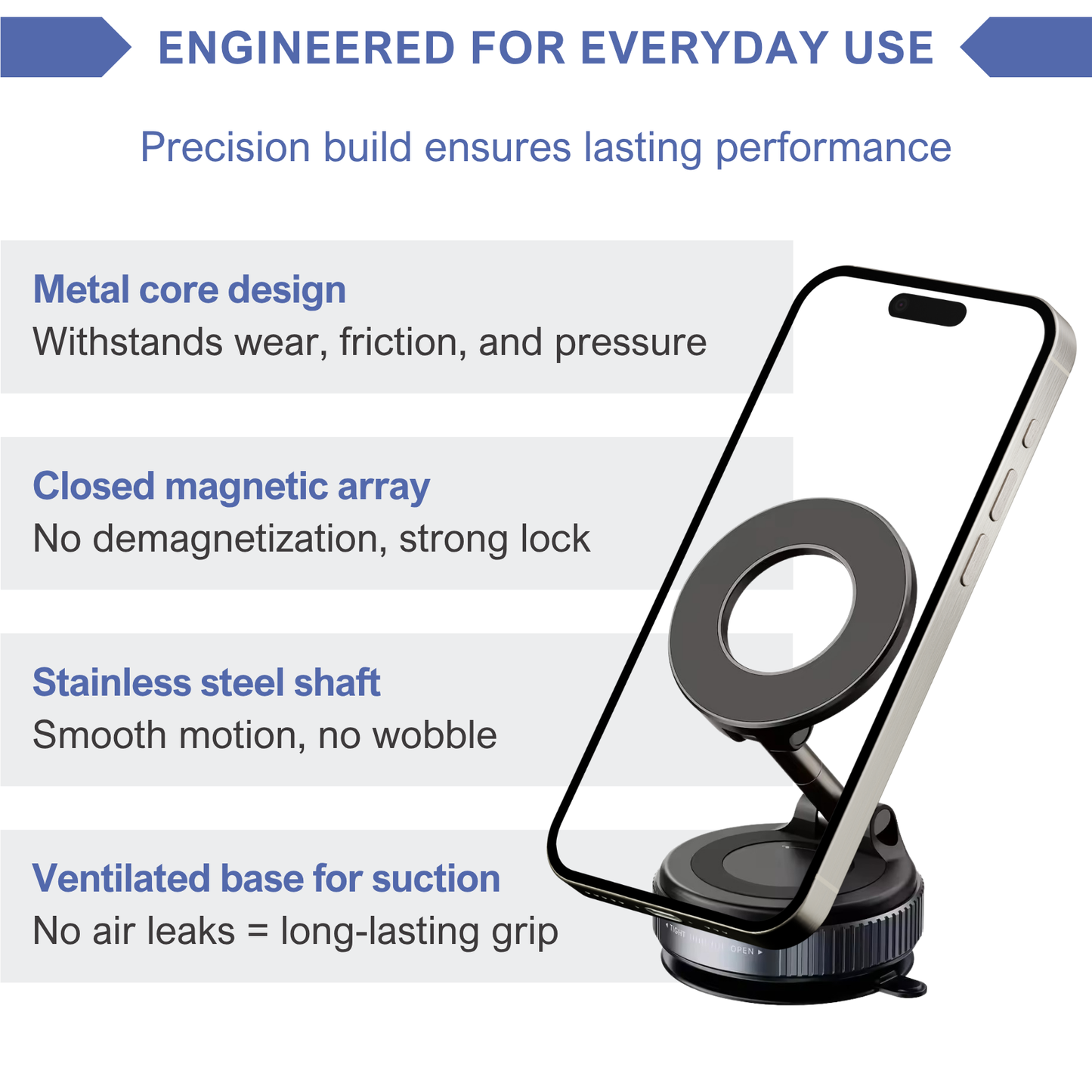 Locksyra™ AxisPro 360 Magnetic Vacuum Mount